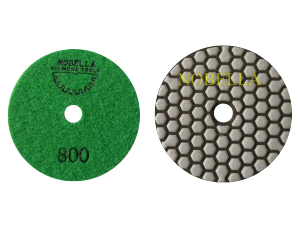 DIAMOND FLEXIBLE DRY PAD Ø100 мм WITH VELCRO, GRIT #800