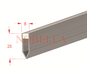 Cement expansion joints grey transparent - 25x8 mm