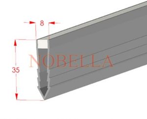 ДЕЛАТАЦИОННА ЛАЙСТНА ЗА БЕТОН СИВО-ПРОЗРАЧНО - 35x8 mm