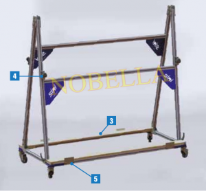 TROLLEY FOR TRANSPORTATION AND STORAGE OF LARGE-SHAPED PLATES