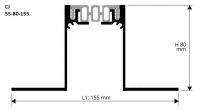 КОНСТРУКТИВНА ДЕЛАТАЦИОННА ЛАЙСТНА / РАБОТНА ФУГА CJ 55x80x155