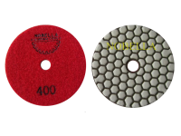 DIAMOND FLEXIBLE DRY PAD Ø100 мм WITH VELCRO, GRIT #400