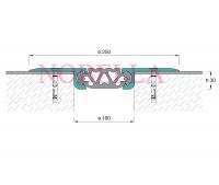 КОНСТРУКТИВНА ДЕЛАТАЦИОННА ЛАЙСТНА / РАБОТНА ФУГА 100x250x30 Т30