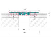 КОНСТРУКТИВНА ДЕЛАТАЦИОННА ЛАЙСТНА / РАБОТНА ФУГА 80x220x14 K9M3.5