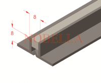 Glue expansion joints grey-transparent - 8x8 mm