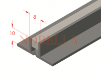 Glue expansion joints grey transparent - 10x8 mm