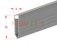 Cement expansion joints grey transparent - 35x8 mm