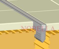 Cement expansion joints grey transparent 45x8 mm