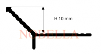 Y-SHAPED ALUMINUM CORNER PROFILE    10 mm.