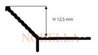 Y-SHAPED ALUMINUM CORNER PROFILE    12,5 mm.