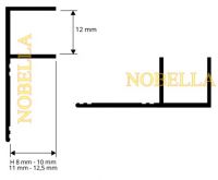 F-shaped ALUMINUM PROFILE FOR GLASS H12.5 мм