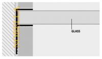 F-shaped ALUMINUM PROFILE FOR GLASS H12.5 мм